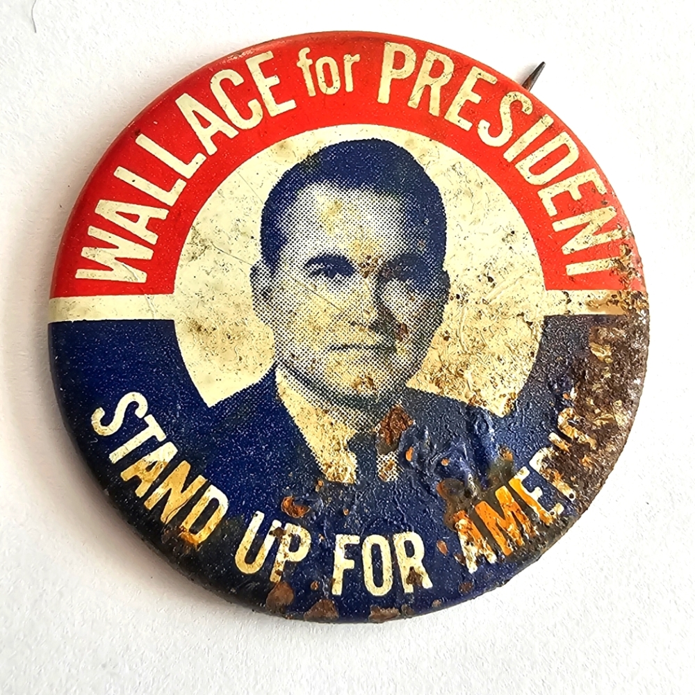 Vintage 1968 George Wallace STAND UP FOR AMERICA Presidential Campaign